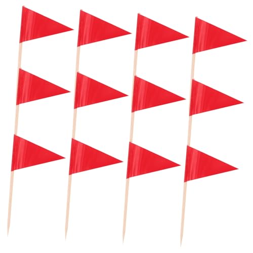 CORHAD 100 Stück Mini Zahnstocher Flaggen Rot Dreieckig Für Cupcake Topper Käse und Obstmarkierer Sichere Lebensmittelkennzeichnung Für Partys und Hochzeiten CORHAD 100 Stück Mini Zahnstocher Flaggen Rot Dreieckig Für Cupcake Topper Käse und Obstmarkierer Sichere Lebensmittelkennzeichnung Für Partys und Hochzeiten von CORHAD
