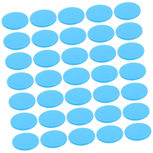 CORHAD 100 Stück Teiliges Bunter Abs Kunststoff Spielchips Glatte Kanten Transparente Blanko Chips Vielseitig für Lernspiele Mathe Party Marker Belohnungs Zählchips von CORHAD