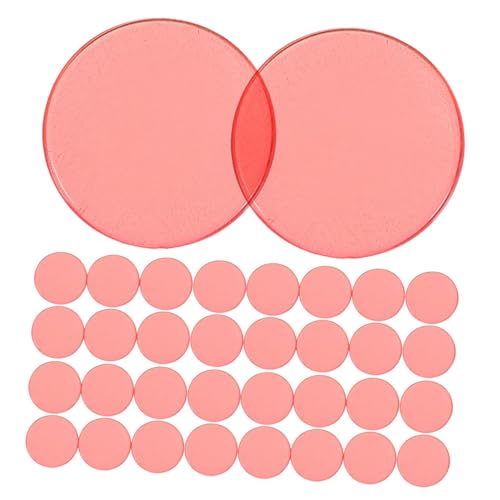 CORHAD 100 Stück Transparente Bingo Zählchips Kleine Runde Kunststoffmarker Farbige Lernchips für Mathe Frühförderung Zählend Stapelbar für Klassenzimmer Spiele Party von CORHAD