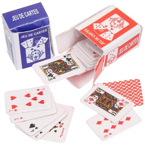 CORHAD 10St Mini-Spielkarten Spielzeug für Puppenhausdekoration Kinderspielzeug Kartenspielen Puppenhaus-Miniaturen puppenhaus Spielkarten dekor Erwachsener Poker Minikarte Zubehör von CORHAD