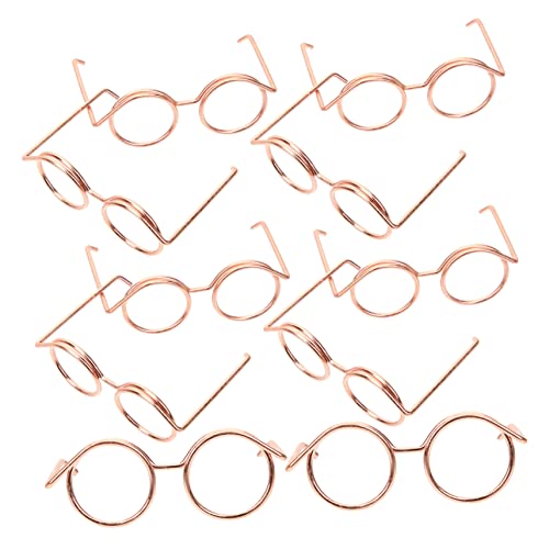CORHAD 10Stücke Mini Puppen Sonnenbrille Aus Teiliges Roségold Robuste Brille Für Puppen Accessoires Für Puppenmode Und Für Puppen Zubehör Für Kreative von CORHAD