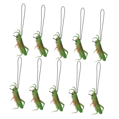 CORHAD 10pcs Realistisches Heuschrecken Modell Für Kinder Tiermotivparty Liefert Fauxt Faux Grasshopper Mit Hängendes Seil von CORHAD