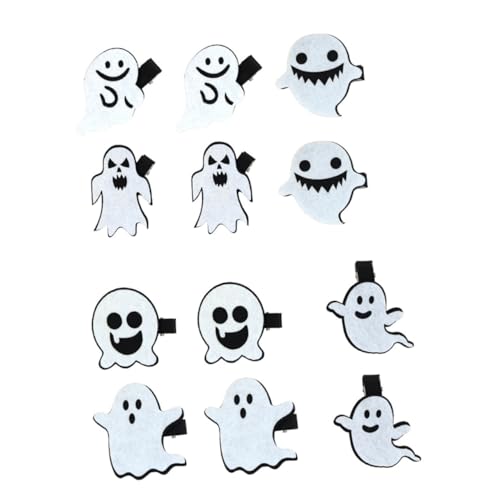 CORHAD 12 Stück Teiliges Halloween Haarspangen mit Spukmotiv Stil Kindgerechte Cartoon Haarklammern in Schwarz Sicher durch Filzbezug als Halloween Accessoire für Mädchen CORHAD 12 Stück Teiliges Halloween Haarspangen mit Spukmotiv Stil Kindgerechte Cartoon Haarklammern in Schwarz Sicher durch Filzbezug als Halloween Accessoire für Mädchen von CORHAD