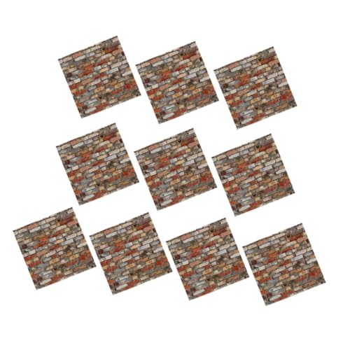 CORHAD 12 Stück Teiliges Miniatur Bodenaufkleber mit Fliesenmuster Selbstklebendes Puppenhaus Bodenpapier Realistische Tapete für Puppenhaus Dekoration Badezimmer und DIY Zubehör von CORHAD