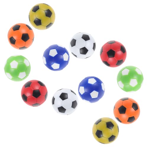 CORHAD 12 Stück Teiliges Tischfußball Zubehör Mehrfarbige Fußball Kugeln Langlebig und Leicht Glatte Oberfläche für Bessere Kontrolle Ersatzbälle für Tischfußballspiel Geeignet für von CORHAD