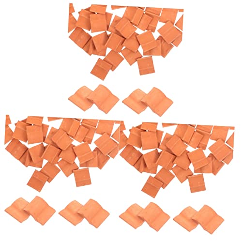 CORHAD 150 STK Mini-Steine kleine simulierte Dachziegel Mini-Bausteine winzige Dachziegel Mini-Wandziegel Gartenarbeit gartenvliese DIY Layout dachziegel dekore gefälschte Dachziegel Ton von CORHAD
