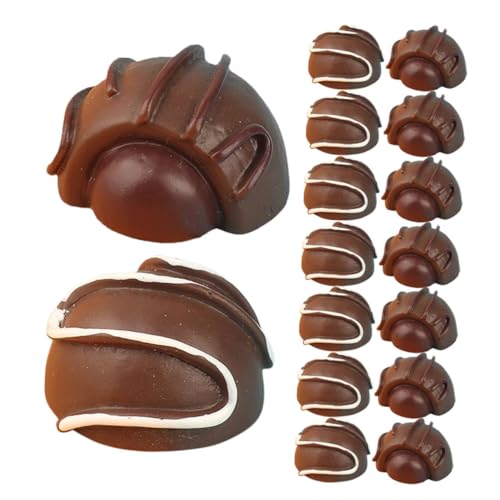CORHAD Simuliertes Schokoladenmodell Modelle Deko Spielzeug 16 Stück Simulation Schokoladenharz Desktop Kleiner Urlaub Kekse Pralinen Schokoladenmodell Multifunktionales Schokoladenmodell von CORHAD