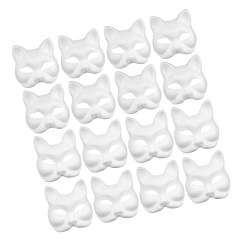 CORHAD 16 Stück Teiliges DIY Papiermaske zum Bemalen Leichte Tiermasken aus für Karneval Halloween Partys Inklusive Katzen und Fuchsdesigns für Kreative Kostüme und Bastelprojekte CORHAD 16 Stück Teiliges DIY Papiermaske zum Bemalen Leichte Tiermasken aus für Karneval Halloween Partys Inklusive Katzen und Fuchsdesigns für Kreative Kostüme und Bastelprojekte von CORHAD