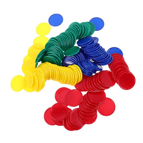 CORHAD 160 Stück Poker Chips Lernmünzen für Bunte Kunststoff Belohnungsmarken für Unterricht Mathematikspiele und Verhaltensanreize von CORHAD