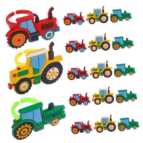 CORHAD 18 Stück Teiliges Kunststoff Bauernhof Fahrzeuge Motiv Sicher und Kindgerecht Farbenfrohe Partygeschenke für Mädchen als Preise und Mitgebsel für Kindergeburtstag von CORHAD
