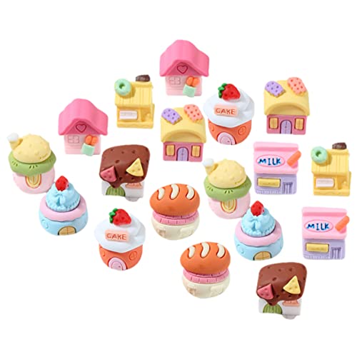 CORHAD 18 Stück Teiliges Resin Haus Bastelset Cartoon Miniatur Handgefertigte DIY Accessoires für Handy Schmuck Armband Charm Kreative Harz Figuren von CORHAD
