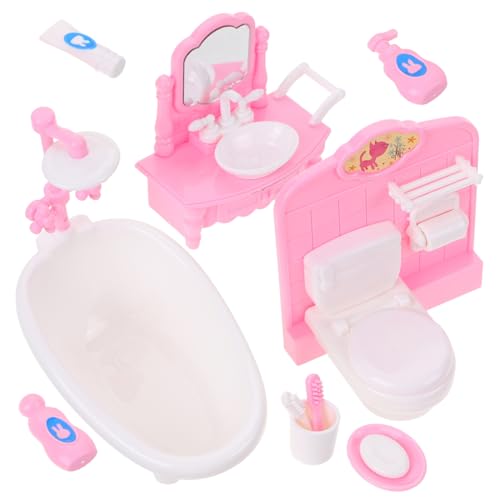 CORHAD 1Satz Badezimmermöbel für Puppenhaus Kompakte Badewanne Toilette und Waschbecken Dekorative Requisite für Kreative Spielwelten und Fotografie CORHAD 1Satz Badezimmermöbel für Puppenhaus Kompakte Badewanne Toilette und Waschbecken Dekorative Requisite für Kreative Spielwelten und Fotografie von CORHAD
