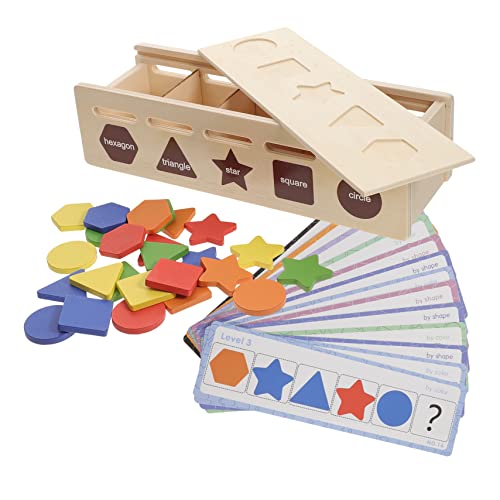 CORHAD 1Satz Farbsortierspielzeug für Kleinkinder Jahre Hölzernes Lustiges Sensorisches Hand Auge Koordination und Motorischen Fähigkeiten Lernspielzeug von CORHAD