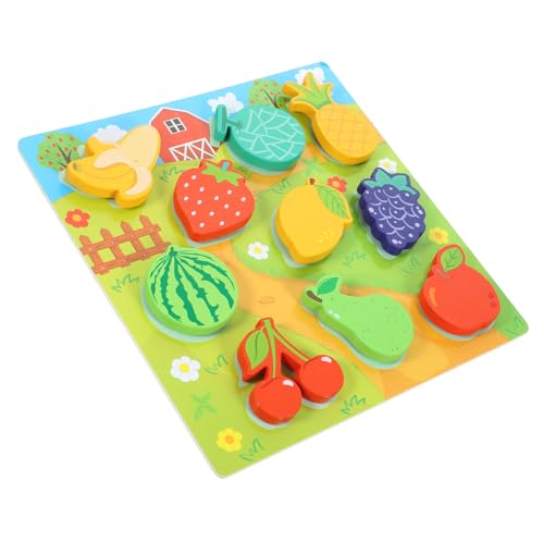 CORHAD 1Satz Holzpuzzle Für Kleinkinder Pädagogisches Lernspielzeug Mit Großen Fördert Kreativität Und Formenlernen Für Ab Jahren Für Frühkindliche Bildung von CORHAD