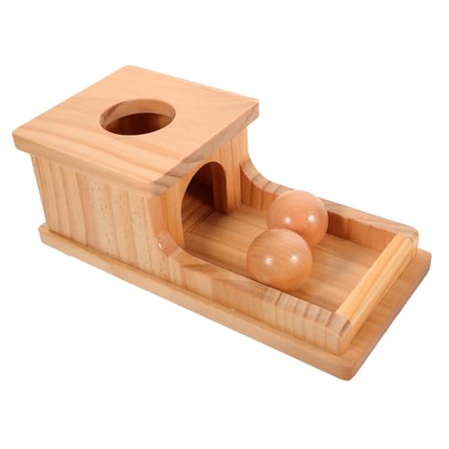 CORHAD 1Satz Montessori Objektpermanenz Box aus Holz für Kleinkinder Sensomotorisches Feinmotorik und Hand Auge Koordination Spielerisches Lernen für Jungen von CORHAD