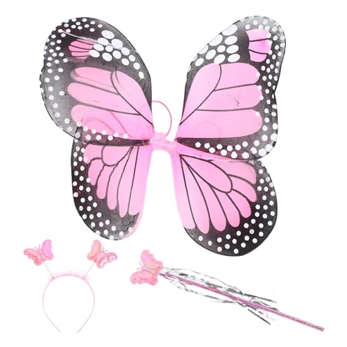 CORHAD 1Satz Teiliges Schmetterlingsflügel Kostüm für Mädchen mit Stirnband und Zauberstab für Karneval Halloween und Verkleidungsspiele CORHAD 1Satz Teiliges Schmetterlingsflügel Kostüm für Mädchen mit Stirnband und Zauberstab für Karneval Halloween und Verkleidungsspiele von CORHAD