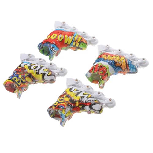 CORHAD 2 Mini Finger Rollschuhe Lifelike Simulation Skates für Fingerspitzen Geschicklichkeit Freizeit Zubehör für Brettspiele und Lernmodelle von CORHAD