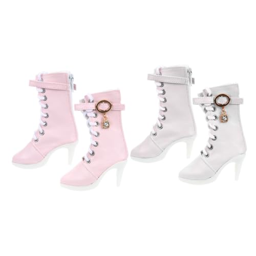 CORHAD 2 Paare Doll High Heel Boots Puppenschuhe Miniatur Stiefel Prinzessin Design Elegante Modische Puppen Schuhe für Mädchen mit Detailreicher Verarbeitung für Vielfältige Outfits CORHAD 2 Paare Doll High Heel Boots Puppenschuhe Miniatur Stiefel Prinzessin Design Elegante Modische Puppen Schuhe für Mädchen mit Detailreicher Verarbeitung für Vielfältige Outfits von CORHAD