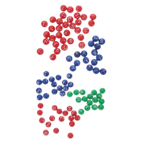 CORHAD 2 Packungen Kleine Farbige Lotteriekugeln aus Nahtlosem Robustem Kunststoff mit Eingravierten Zahlen Langlebig und Lesbar für Bingo Tombola und Partyspiele von CORHAD