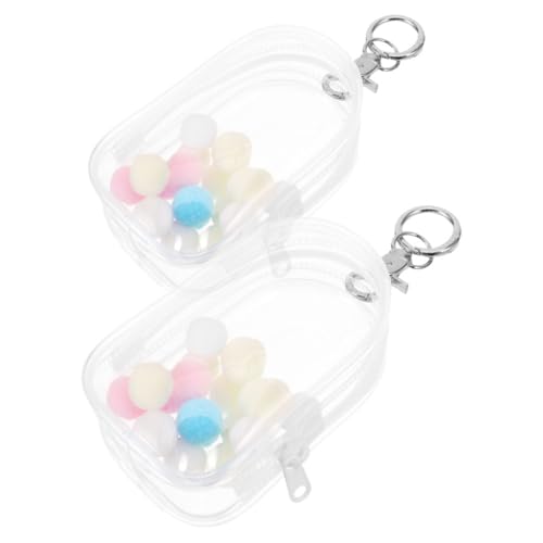 CORHAD 2 STÜCK Transparente Tasche mit Schlüsselanhänger PVC Figuren Aufbewahrungstasche für Puppen Tragbar Hochtransparent zum Ausstellen und Schutz von Sammelfiguren von CORHAD