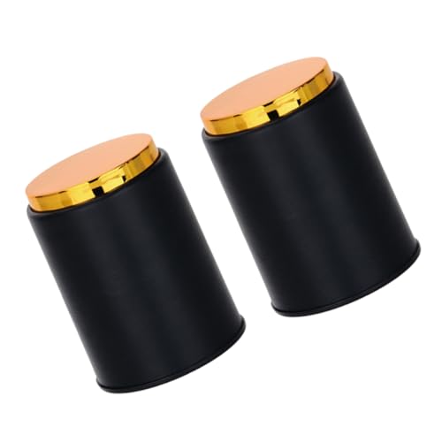CORHAD 2 STÜCK Würfelbecher aus Schwarzem Pu Leder Zylindrische Würfelbox Robust und Bruchfest Anti Cheating Würfelbecher Lustiges Ktv Spiel Zubehör für Unterhaltsame Spielabende von CORHAD