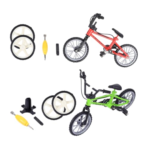 CORHAD 2 Sätze Finger Bikes aus Aluminiumlegierung Leichtes Robustes für Realistische Simulation Tragbar Pädagogisches Fingerspielzeug für Sammler und Zuhause von CORHAD