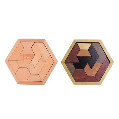 CORHAD 2 Sätze Hexagon Holzpuzzle Teilig Kreative Lernspielzeuge für Sicher Glatte Oberfläche Fördert Logisches und Kommunikation Pädagogisches für Mädchen und Jungen CORHAD 2 Sätze Hexagon Holzpuzzle Teilig Kreative Lernspielzeuge für Sicher Glatte Oberfläche Fördert Logisches und Kommunikation Pädagogisches für Mädchen und Jungen von CORHAD