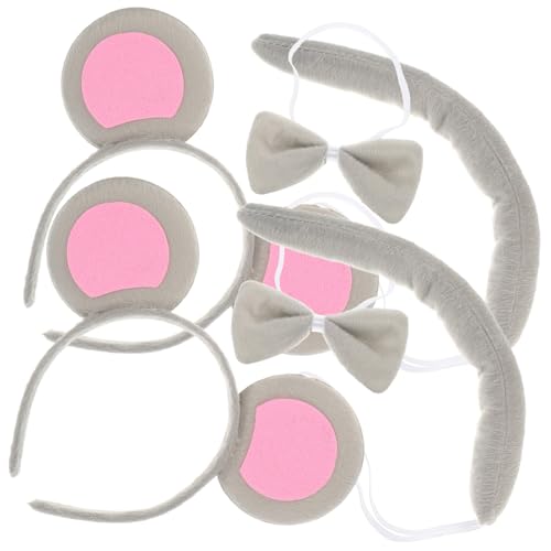 CORHAD 2 Sätze Mäuseohren Haarreif mit Schleife und Kostüm Accessoires Bequemes Mäusekostüm Set für Halloween Fasching Party und Aufführungen CORHAD 2 Sätze Mäuseohren Haarreif mit Schleife und Kostüm Accessoires Bequemes Mäusekostüm Set für Halloween Fasching Party und Aufführungen von CORHAD