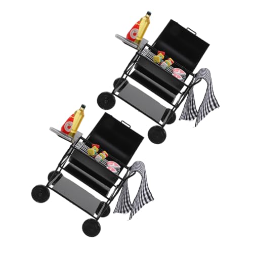 CORHAD 2 Sätze Mini BBQ Grillmodell Miniatur-BBQ-Grill Vorgetäuscht Essen Spielset Puppenhaus Küchenmöbel Grillspielset Miniatur-grillrost Schwarz Legierung CORHAD 2 Sätze Mini BBQ Grillmodell Miniatur-BBQ-Grill Vorgetäuscht Essen Spielset Puppenhaus Küchenmöbel Grillspielset Miniatur-grillrost Schwarz Legierung von CORHAD