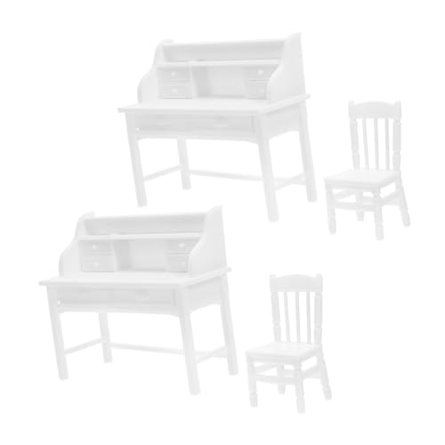 CORHAD 2 Sätze Miniatur Puppenschreibtisch und Stuhl mit Öffnenden Schubladen Weißes Puppenhaus Möbel Realistisches Miniatur Tisch für Rollenspiele Kreativität und Soziale Fähigkeiten CORHAD 2 Sätze Miniatur Puppenschreibtisch und Stuhl mit Öffnenden Schubladen Weißes Puppenhaus Möbel Realistisches Miniatur Tisch für Rollenspiele Kreativität und Soziale Fähigkeiten von CORHAD