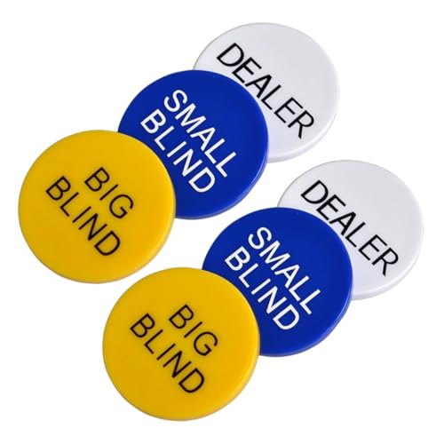 CORHAD 2 Sätze Poker Chips mit Big Blind Small Blind Dealer Button Langlebige Bunte Bingo Zählchips aus Hochwertigem Material Praktisches Zubehör für Poker und Kartenspiele von CORHAD