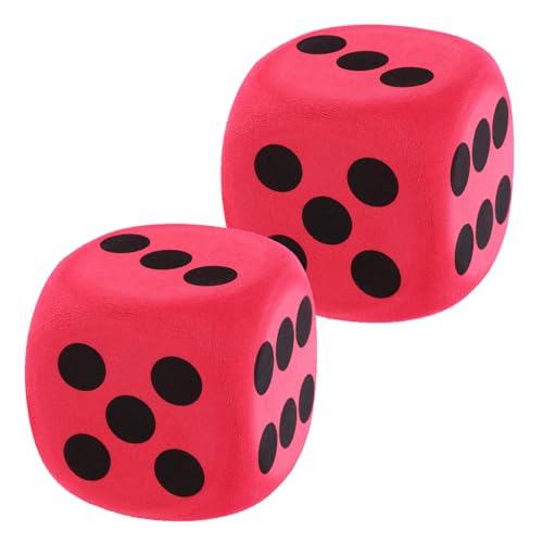CORHAD 2 Stück Große Eva Würfel für Lernspielzeug Leicht Robust Multifunktional als Spielwürfel Lehrmittel und Party-deko Rot Sicher für Kleine Hände von CORHAD