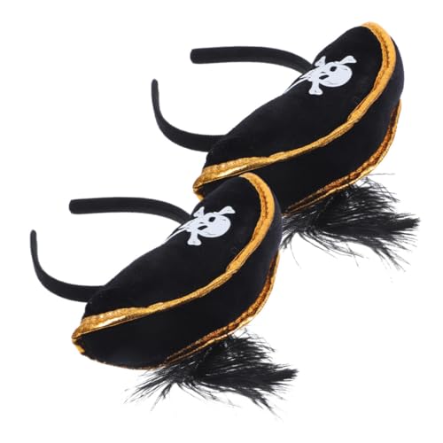 CORHAD 2 Stück Haarband Piraten Cosplay Stirnband Urlaubshut Damen Piratenkostüm Kinderfestival Glitzernder Halloween Kopfschmuck Piratenhut Stirnband Lustiger Vliesstoff CORHAD 2 Stück Haarband Piraten Cosplay Stirnband Urlaubshut Damen Piratenkostüm Kinderfestival Glitzernder Halloween Kopfschmuck Piratenhut Stirnband Lustiger Vliesstoff von CORHAD