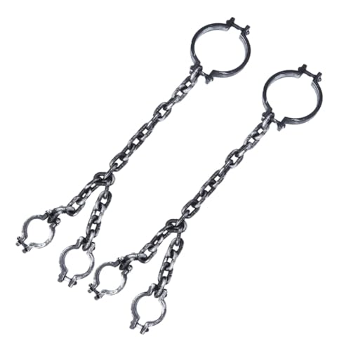 CORHAD 2 Stück Halloween Kunststoff Handgelenksfesseln Halloween Gefängnis Requisiten Leichtes Langlebiges Kostümzubehör für Gruselige Party und Haunted House Dekoration von CORHAD