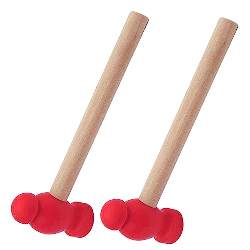 CORHAD 2 Stück Holzhammer Kinderhammer Spielzeug Reparaturhammer Mehrzweckhammer Stützhammer Spielzeug Multifunktionales Spielzeug Kinder Holzspielzeug Kleinkind Hammerspielzeug von CORHAD