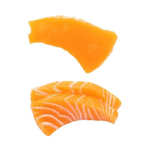 CORHAD 2 Stücke Simulierte Lachs Scheibe PVC Sashimi Foto Requisiten Küche Decor Restaurant Display Home Zubehör CORHAD 2 Stücke Simulierte Lachs Scheibe PVC Sashimi Foto Requisiten Küche Decor Restaurant Display Home Zubehör von CORHAD