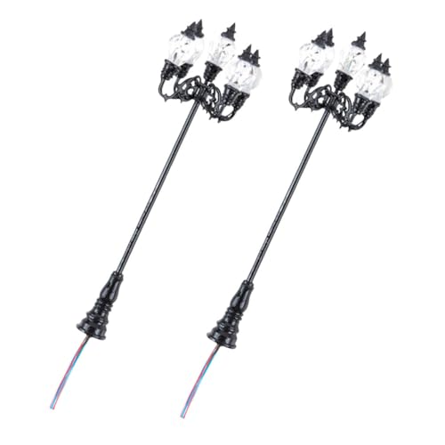 CORHAD 2 Stück Maßstab Straßenlampe Modell mit Warmweißem Licht Stabile Basis Dekoration für Puppenhaus Sandtisch und Miniaturlandschaft DIY Zubehör CORHAD 2 Stück Maßstab Straßenlampe Modell mit Warmweißem Licht Stabile Basis Dekoration für Puppenhaus Sandtisch und Miniaturlandschaft DIY Zubehör von CORHAD