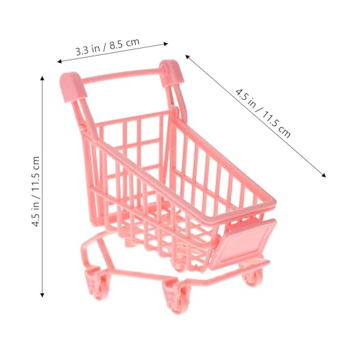CORHAD 2 Stück Mini Einkaufswagen PVC Simulationstrolley für Kleinkinder Mädchen Fantasievolles Rollenspiel Fördert Kreativität Motorik Zufällige Farbe Zufällige Farbe von CORHAD