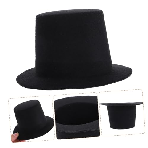 CORHAD 2 Stück Mini Filzhüte Schwarz Kleine Tops Hüte für DIY Basteln Puppen Kleidung Handgemachte Accessoires Dekoration CORHAD 2 Stück Mini Filzhüte Schwarz Kleine Tops Hüte für DIY Basteln Puppen Kleidung Handgemachte Accessoires Dekoration von CORHAD