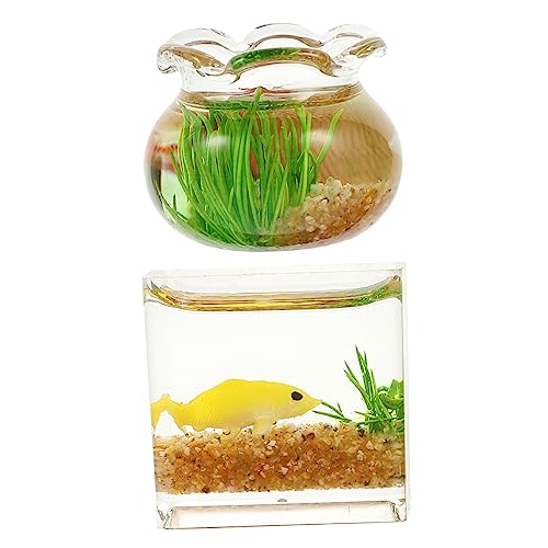 CORHAD 2 Stück Miniatur Aquarium Deko Mini Haus Figuren für Fischbecken Handgefertigt Vielseitig für Puppenhaus Garten Blumentopf und DIY Realistisch und Schlicht Zufällige Farbe CORHAD 2 Stück Miniatur Aquarium Deko Mini Haus Figuren für Fischbecken Handgefertigt Vielseitig für Puppenhaus Garten Blumentopf und DIY Realistisch und Schlicht Zufällige Farbe von CORHAD