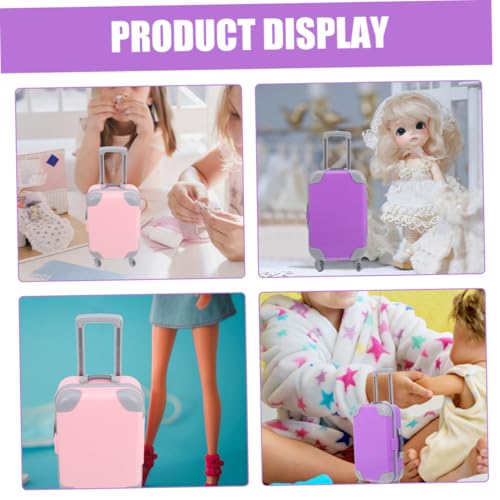 CORHAD 2 Stück Puppen Mini Koffer mit Trolley Realistisches Amerikanisches Puppenzubehör Großer Stauraum Robustes Material Spielerisches Design für Puppenhaus und Kinderzimmer CORHAD 2 Stück Puppen Mini Koffer mit Trolley Realistisches Amerikanisches Puppenzubehör Großer Stauraum Robustes Material Spielerisches Design für Puppenhaus und Kinderzimmer von CORHAD