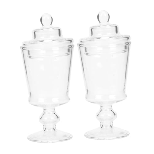 CORHAD 2 Stück Puppenhaus Küchenzubehör Klare Candy Dosen Dekorative Mini Vitrinen für Puppenhaus Deko und Sammelobjekte CORHAD 2 Stück Puppenhaus Küchenzubehör Klare Candy Dosen Dekorative Mini Vitrinen für Puppenhaus Deko und Sammelobjekte von CORHAD
