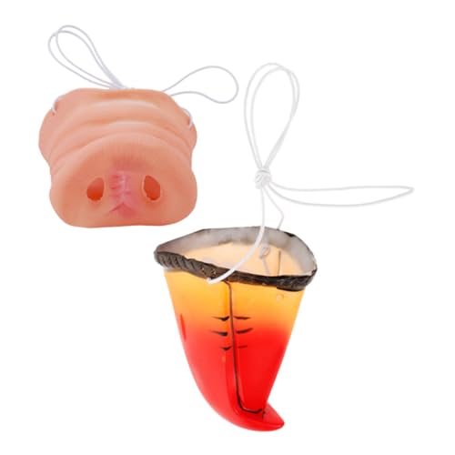 CORHAD 2 Stück Realistische Tiernasen accessoires mit Papageien Schweinenase für Halloween Kostüm Party Fasching Cosplay Leicht und Bequem für Theater Maskerade CORHAD 2 Stück Realistische Tiernasen accessoires mit Papageien Schweinenase für Halloween Kostüm Party Fasching Cosplay Leicht und Bequem für Theater Maskerade von CORHAD