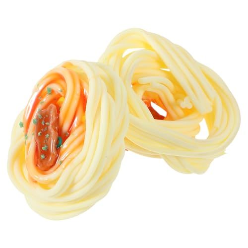 CORHAD 2 Stück Simulation Spaghetti-Modelle: Realistische Essensrequisiten Für Esszimmertischdekorationen - PVC-rindfleischnudeln-Modelle CORHAD 2 Stück Simulation Spaghetti-Modelle: Realistische Essensrequisiten Für Esszimmertischdekorationen - PVC-rindfleischnudeln-Modelle von CORHAD