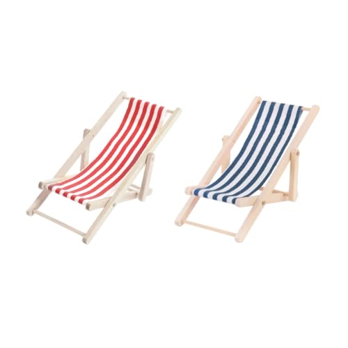 CORHAD 2 Stück Strand Liegestuhl Blau Rot Handgefertigt Realistische Mini Relaxsessel für Kreative und Fotorequisiten CORHAD 2 Stück Strand Liegestuhl Blau Rot Handgefertigt Realistische Mini Relaxsessel für Kreative und Fotorequisiten von CORHAD