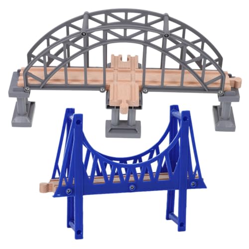 CORHAD 2 Stück Teiliges DIY Holzbahnbrücken Lustige Eisenbahnbrücke Stabiles Modell mit Hängebrücke und Meerbrücke Kreatives Lernspielzeug für Feinmotorik und Räumlichem CORHAD 2 Stück Teiliges DIY Holzbahnbrücken Lustige Eisenbahnbrücke Stabiles Modell mit Hängebrücke und Meerbrücke Kreatives Lernspielzeug für Feinmotorik und Räumlichem von CORHAD