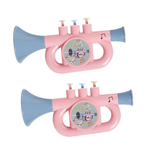 CORHAD 2 Stück Teiliges Wasserspielzeug Trompete Musikspielzeug mit Wasserfunktion Handlich Leicht für Schwimmbad Strand Outdoor Spielspaß Rosa von CORHAD