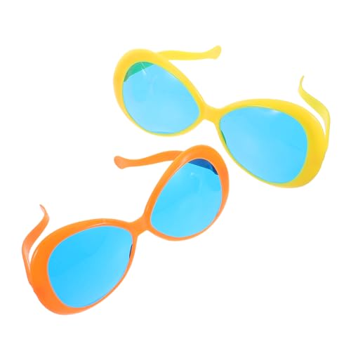 CORHAD 2 Stück Übergroße Hawaii Sonnenbrillen Lustige Plastikbrillen für Strand und Poolparty Auffällige Selfie Requisiten Leichte Vielseitige Accessoires für Sommerfeste von CORHAD