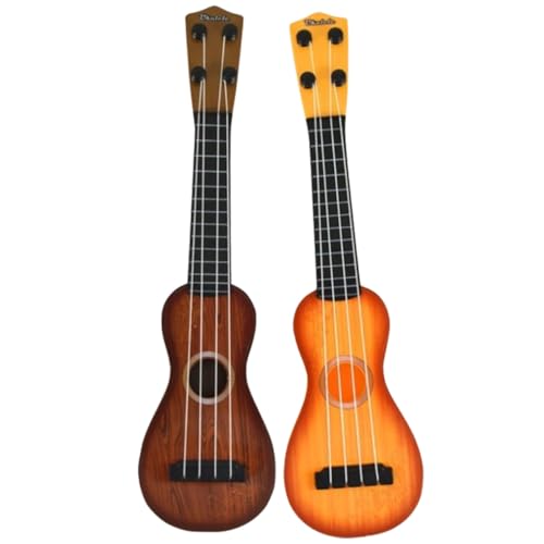 CORHAD 2 Stück Ukulele aus Robustem Kunststoff mit Saiten Sicher Pädagogisch Für Mädchen und Jungen Frühe Musikalische Farblich Sortiert als Zufällige Farbe Zufällige Farbe von CORHAD