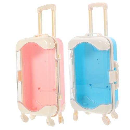 CORHAD 2 Stücke Tragbare Mini Koffer Spielzeug Miniatur Simulierte Gepäck Puppe Koffer Modell CORHAD 2 Stücke Tragbare Mini Koffer Spielzeug Miniatur Simulierte Gepäck Puppe Koffer Modell von CORHAD